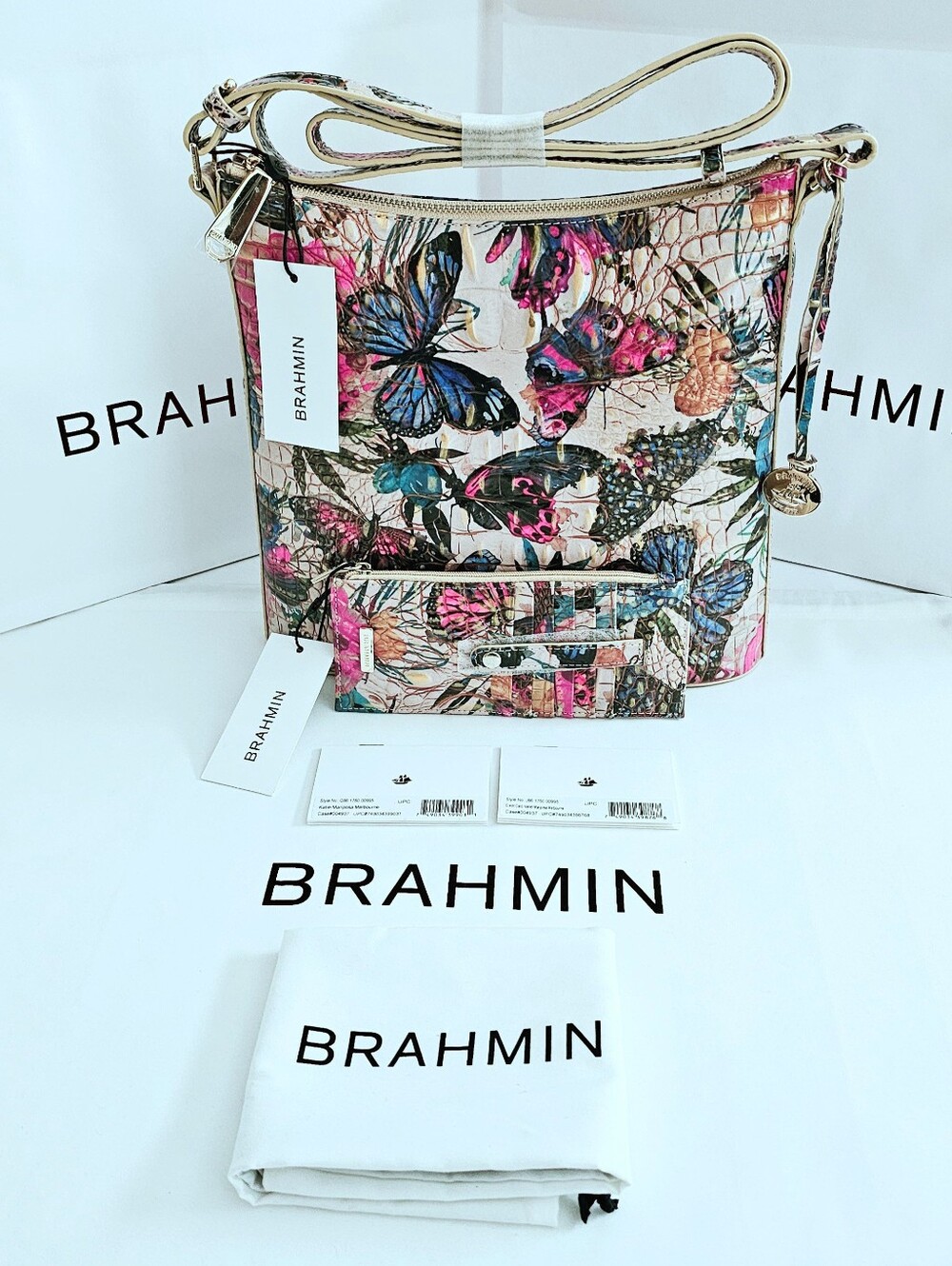 NWT Brahmin Mariposa Katie W/ Credit Card Wallet